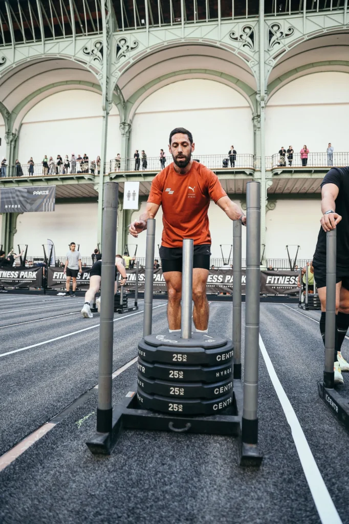technique sled push Hyrox